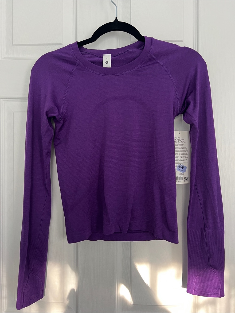 lululemon Purple Long-Sleeve Swiftly Tech